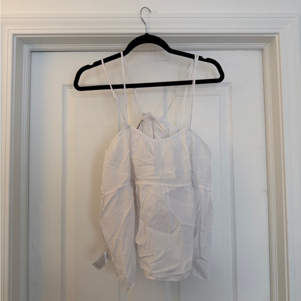 Everlane Linen White Tank Top